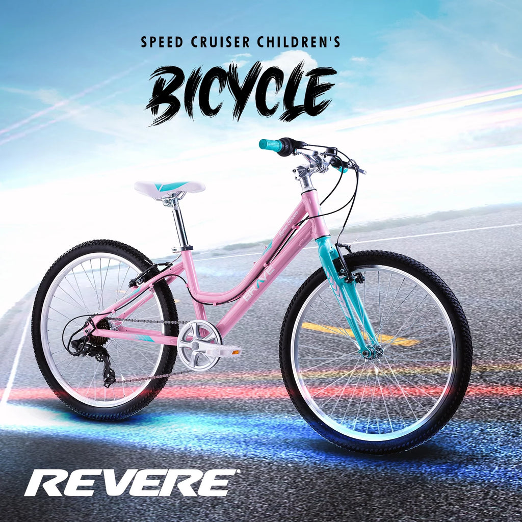 24 Girls 7-Speed Cruiser Bicycle Pink P49006