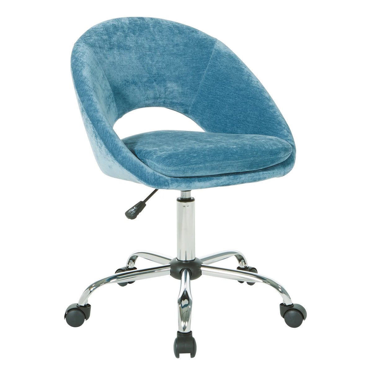 Blue Velvet Adjustable Office Chair O9881