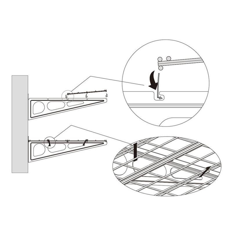 White Steel Garage Wall Shelf 4-Pack I1130