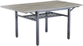 Extendable Drop Leaves Dining Table with Metal Legs Grey Q388393