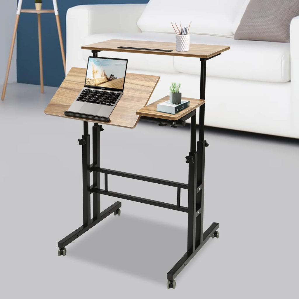 Mobile Stand Up Desk with Wheels Y15231