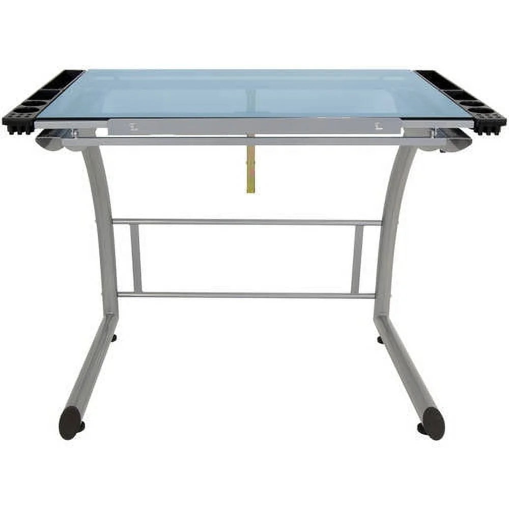 Adjustable Glass Top Crafting Table W7317