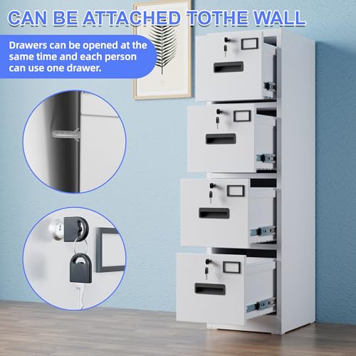 Black 3 Drawer Metal File Cabinet with Lock X61845