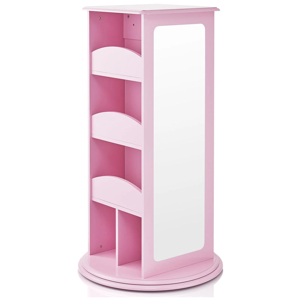 Pink Rotating Dress-Up Storage Armoire with 2 Mirrors B56705