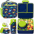 Kids Bento Lunch Box with Thermos, 8.5 OZ Insulated Food Jar, Lunch Bag, Water Bottle F19184