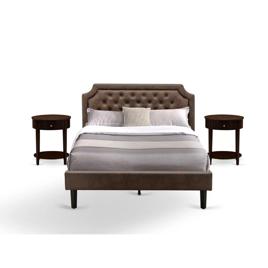 3 Pieces Wood Queen Bedroom Set V513086
