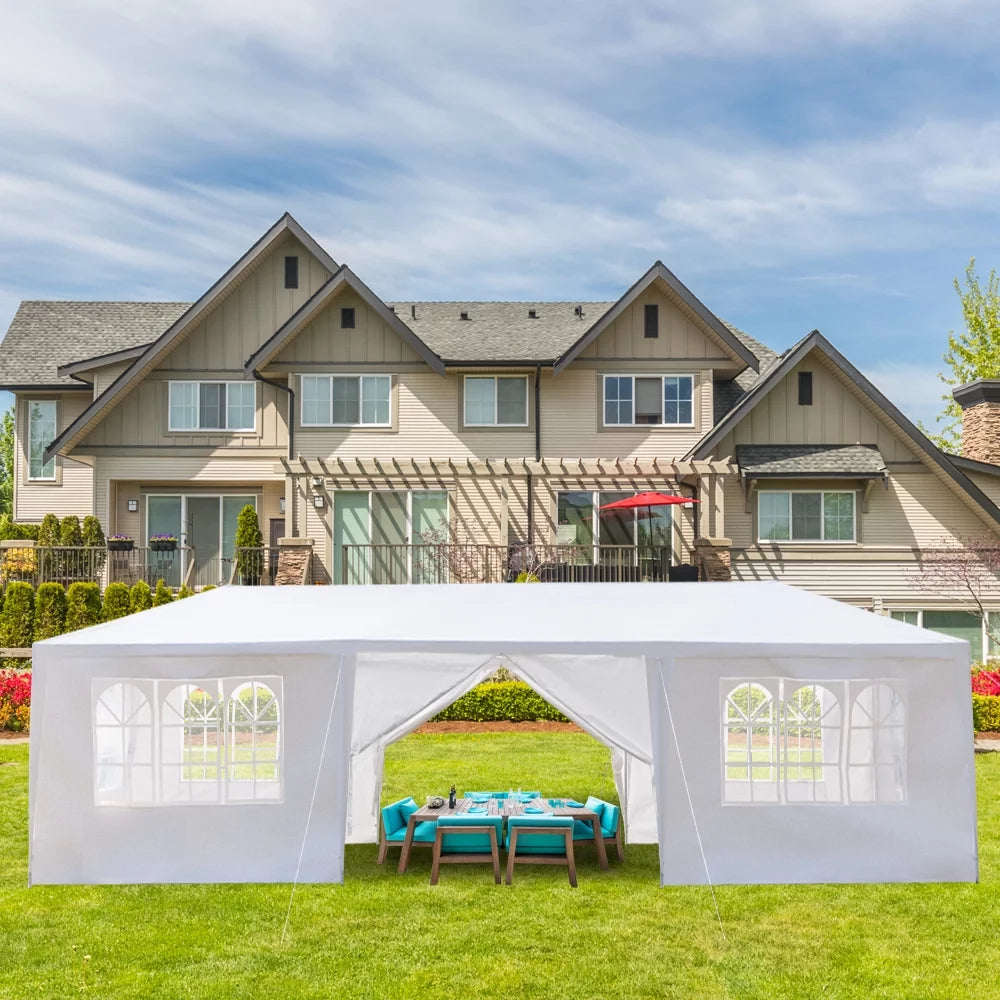 10'x30' Canopy Tent with Removable 5 Sidewall White I571