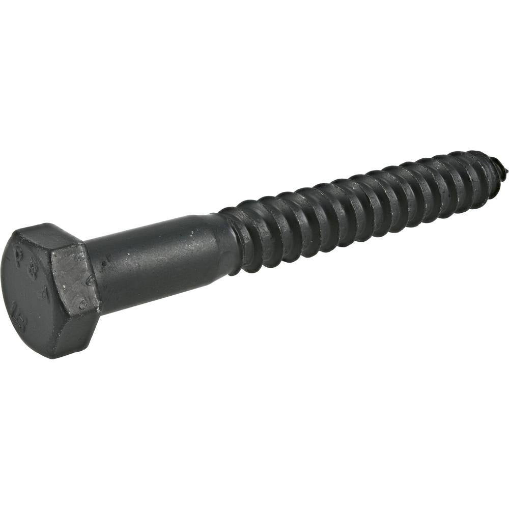 Black 1/2 in. x 5 in. Hex Lag Screws Q59646