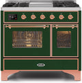 40 Dual Fuel Natural Gas Range Emerald Green Copper Trim P6676