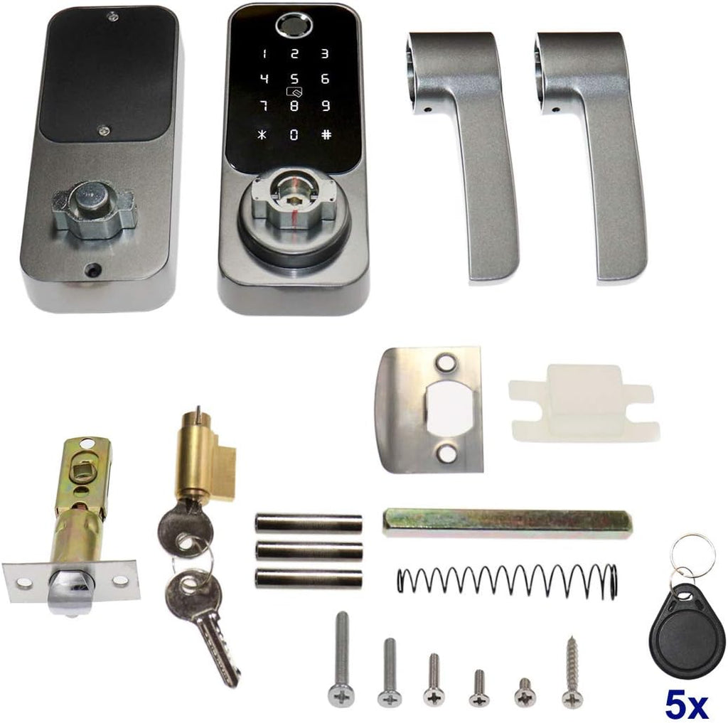 4-in-1 Electronic Door Lock Fingerprint Password RFID Card Keyless Smart Lock Pack of 2 F5971