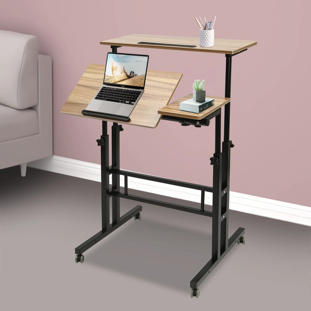 Mobile Stand Up Desk with Wheels Y15231