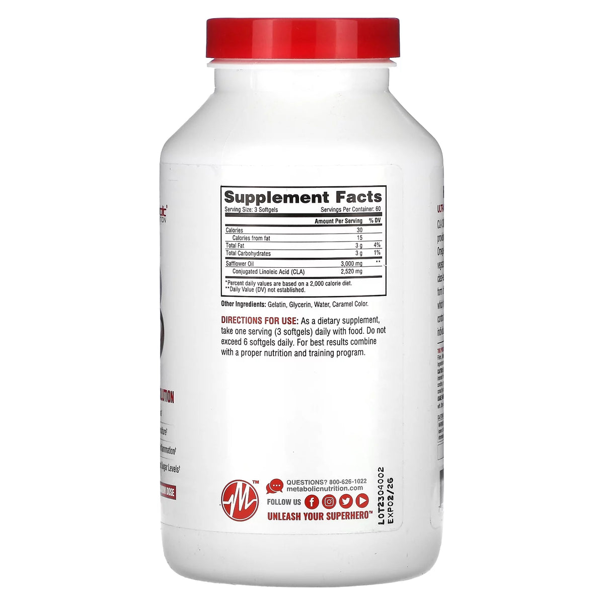 CLA 3,000 mg 180 Softgels A787354