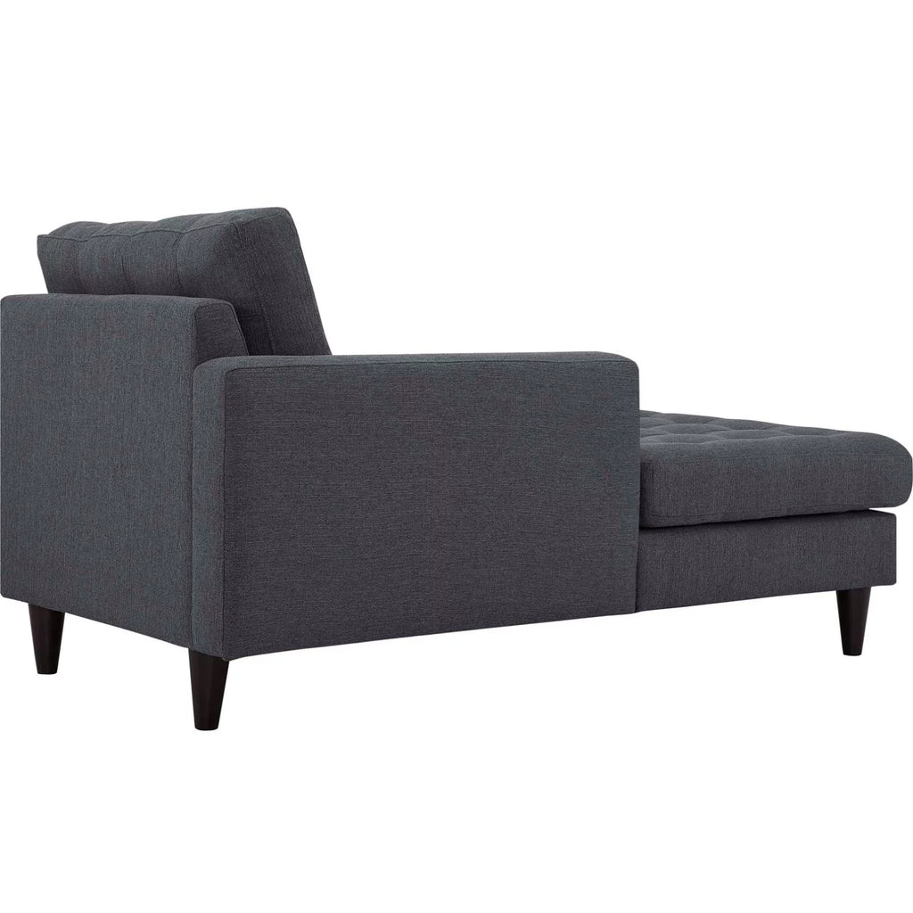Left Arm Chaise Lounge Chair Grey Fabric S15334