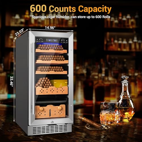 Electric Cigar Humidor with Compressor and Digital LED Screen M297266