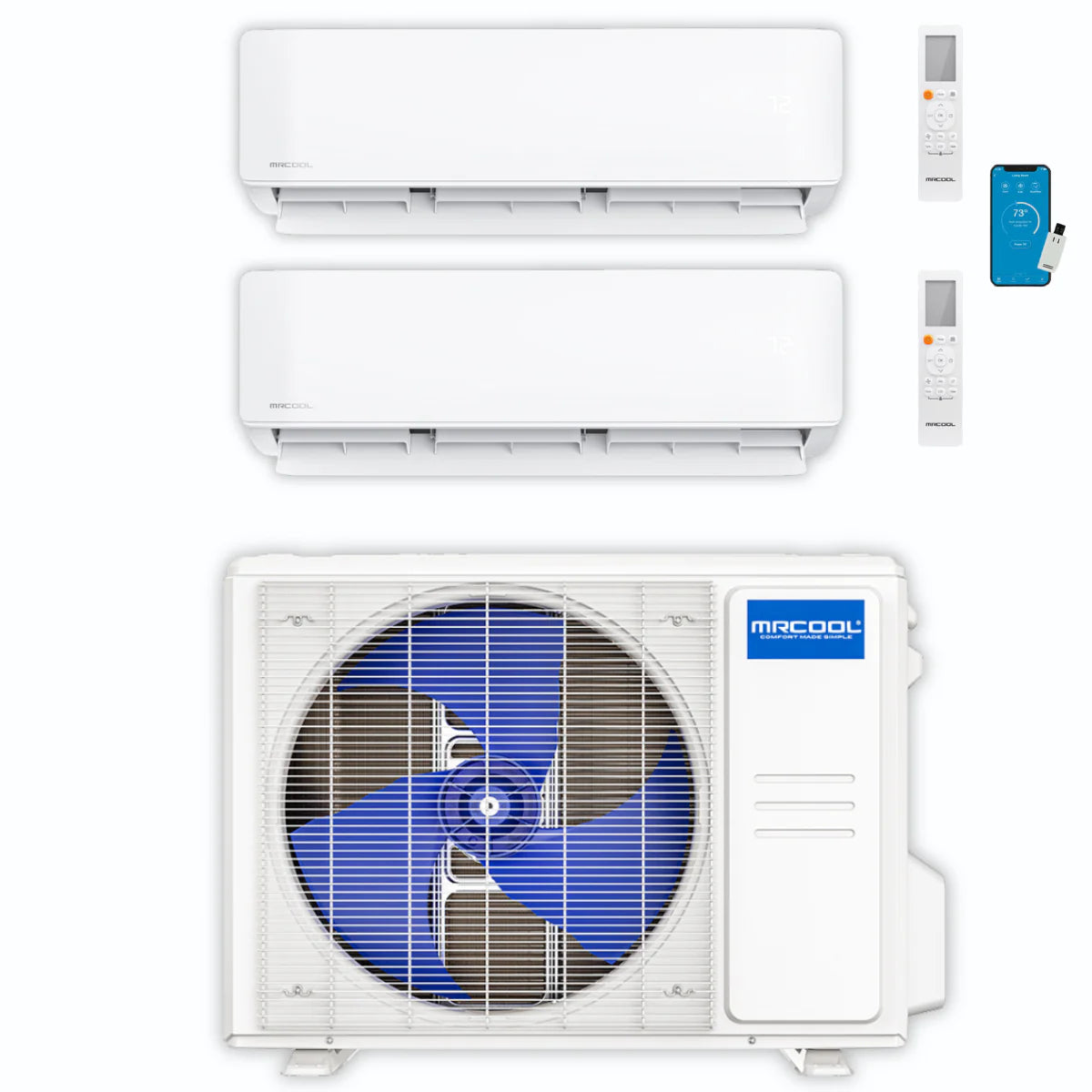 24,000 BTU 2 Zone Ductless Air Conditioner and Heat Pump Q9752