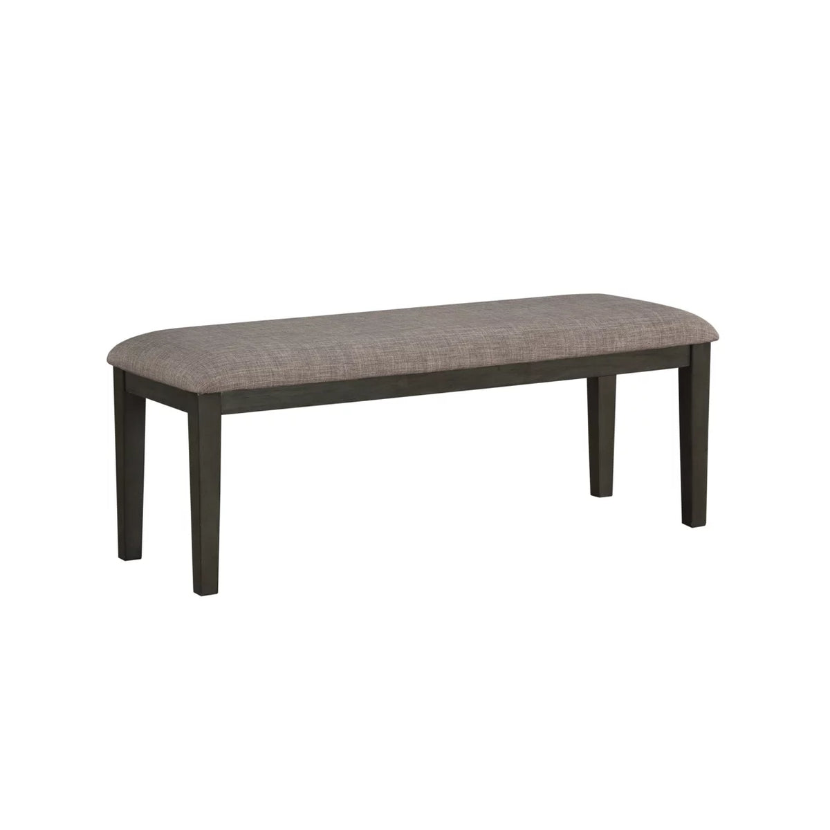 Gray and Beige Fabric Upholstered Wooden Bench I567