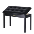 Solid Wood Padded Piano Bench with Storage X85461