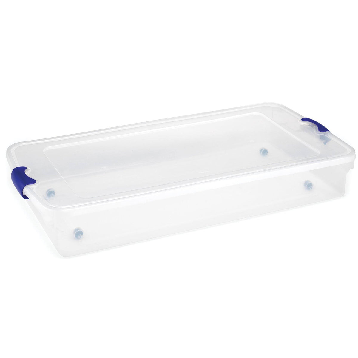 60 Qt. Underbed Latching Plastic Storage Tote, 2 pack D400