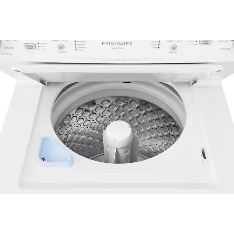 3.9 cu. ft. Washer and 5.5 cu. ft. Dryer Electric Stacked Laundry Center in White Y200827