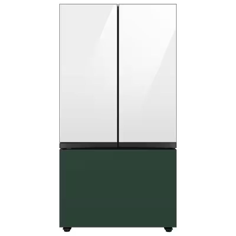 White Glass Top Panel for 3-Door French Door Refrigerator D341