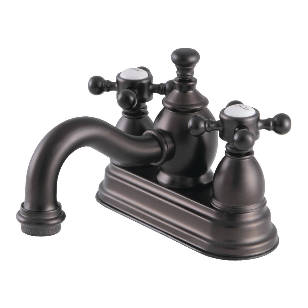 Oil Rubbed Bronze Centerset Lavatory Faucet with Metal Cross Handle C151139