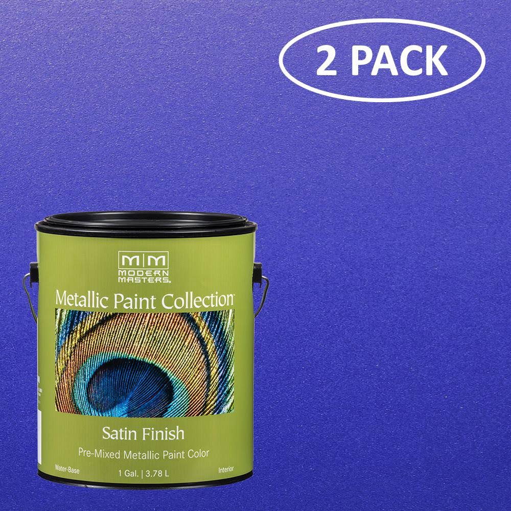 Metallic Paint Satin Venetian Blue 1 Gallon 2 Pack Q95067