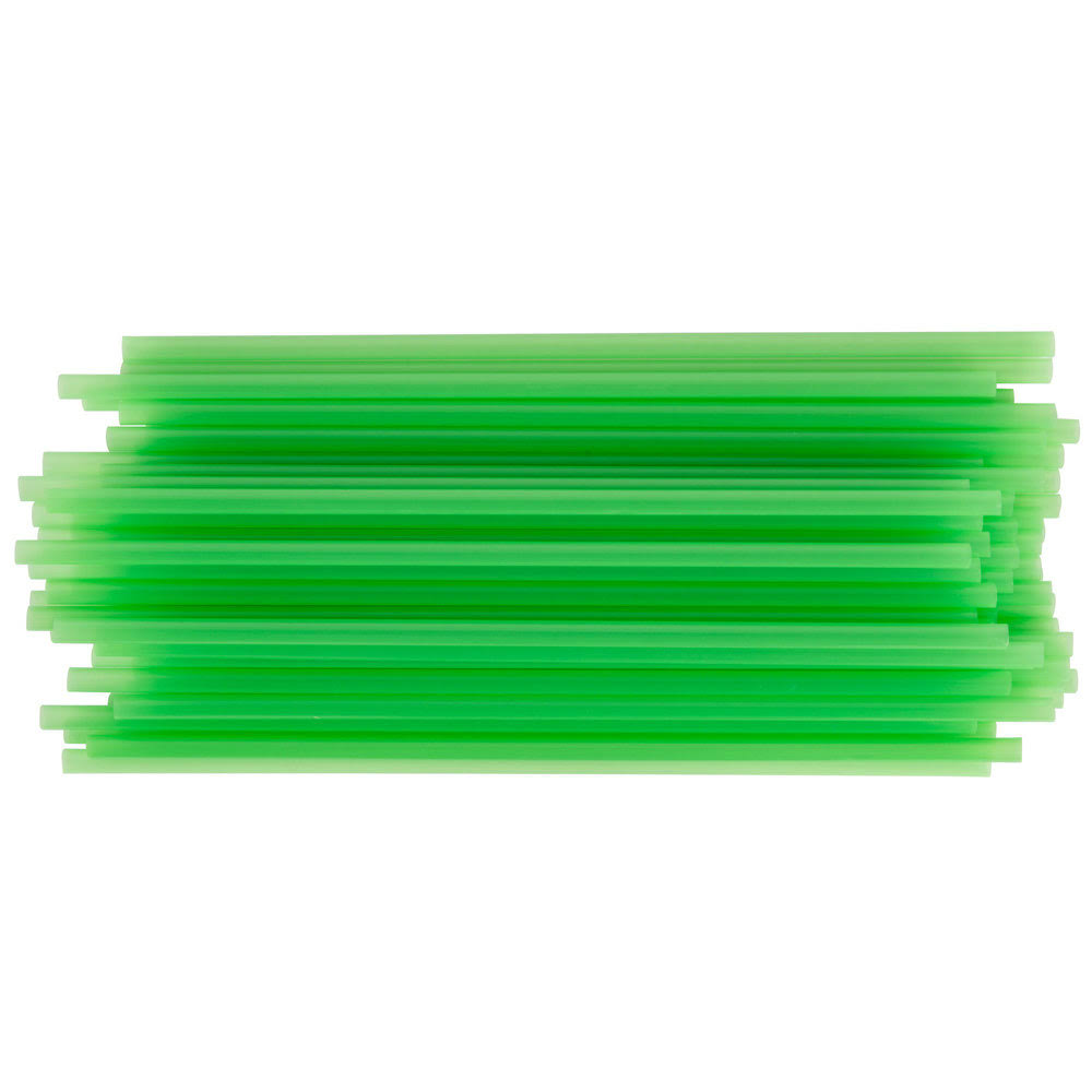 Green Unwrapped Straw 10 inch Y3234