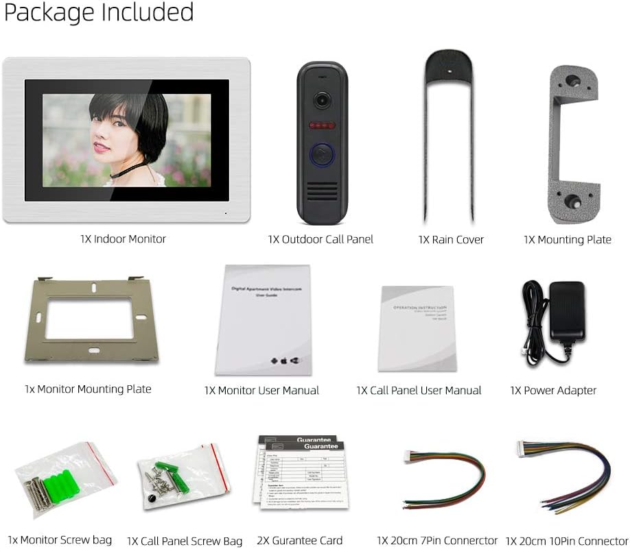 Wired Video Doorbell Intercom System with Camera J777426