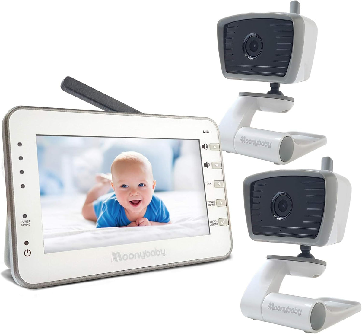 Baby Monitor with 2 Cameras, 4.3 Display, Night Vision, 2-way Audio L9248