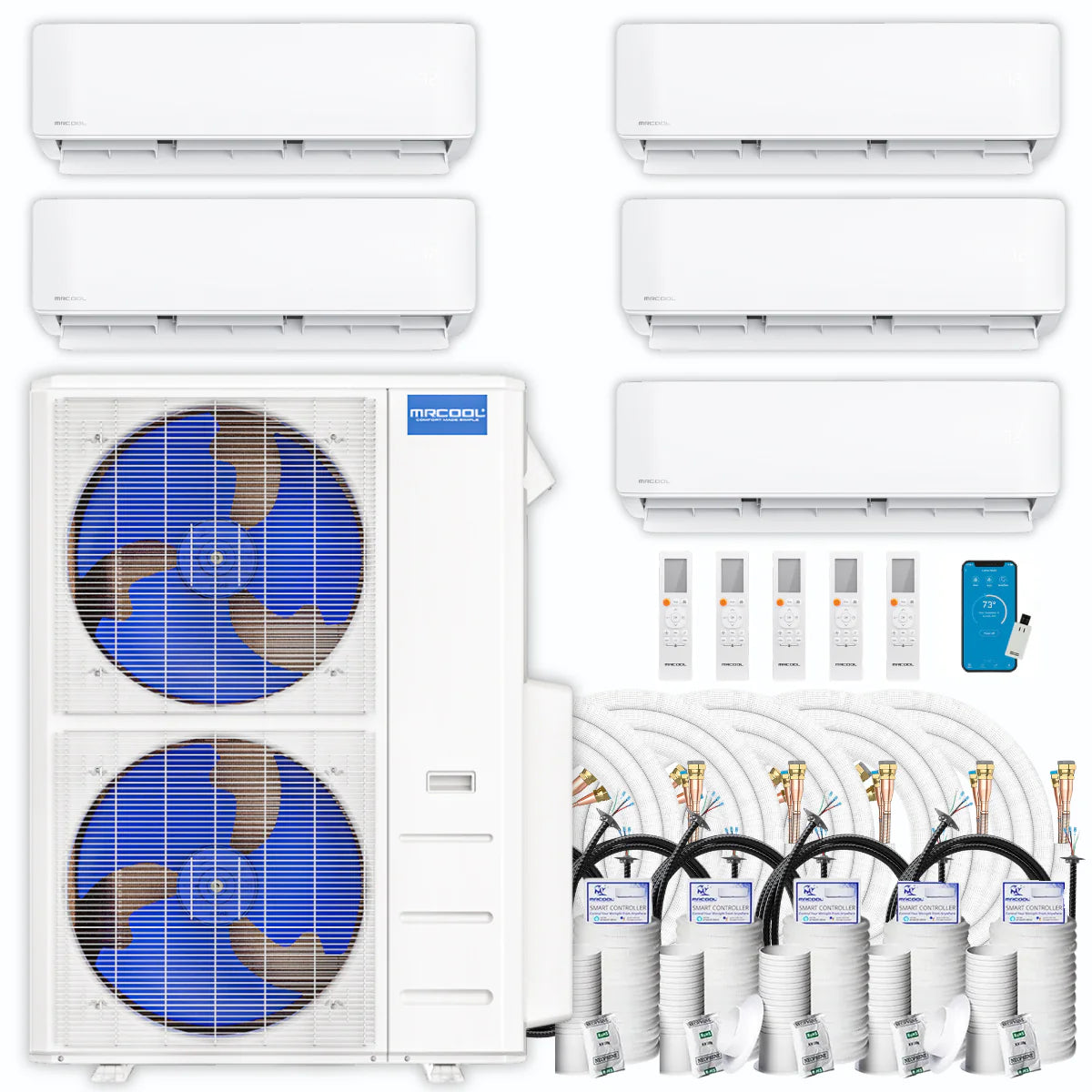 45,000 BTU 5 Zone Ductless Air Conditioner and Heat Pump Q186188