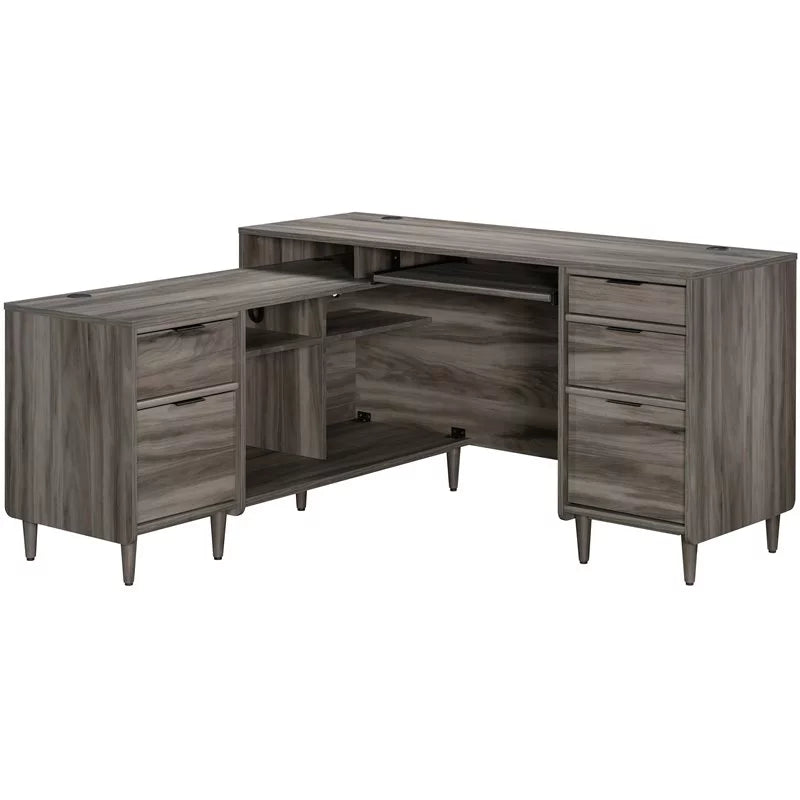L-Shaped Desk & Storage Cabinet 2-Piece Set D401036