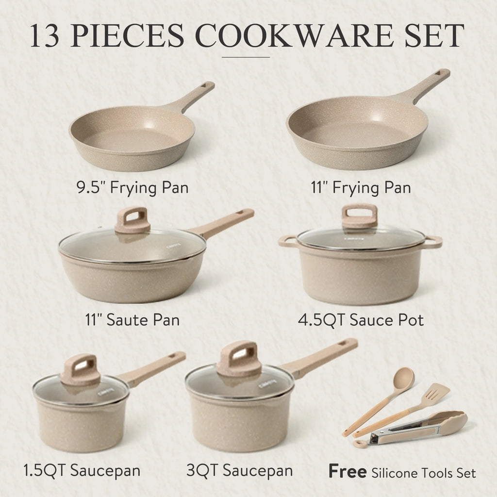 13 Pcs Nonstick Induction Cookware Set O10759