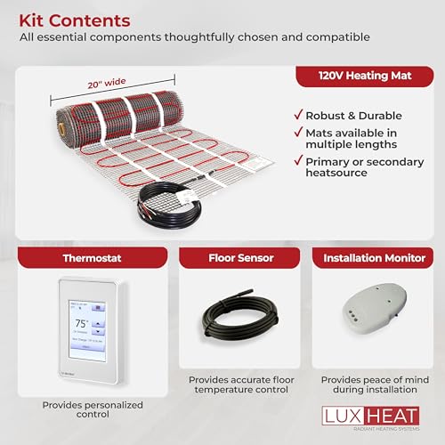 120v Electric Radiant Floor Heating System with Programmable Thermostat C3351