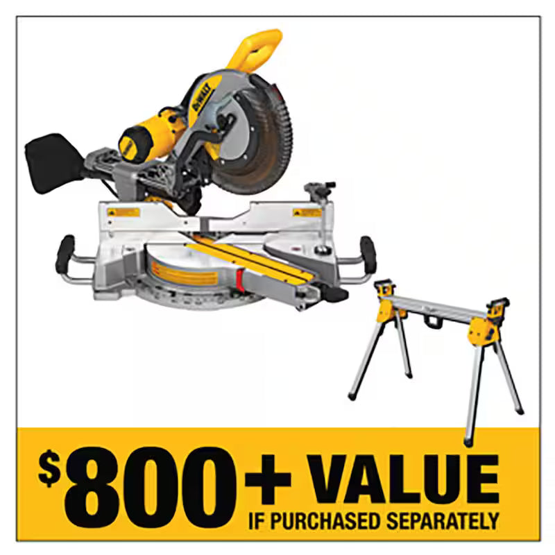 12 in. Double Bevel Sliding Compound Miter Saw with Stand T205633