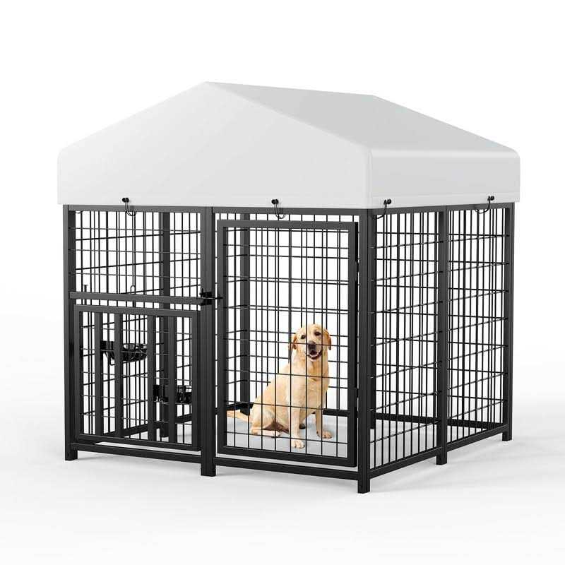 Large Dog Kennel Outdoor Pet Pen Metal Fence D656