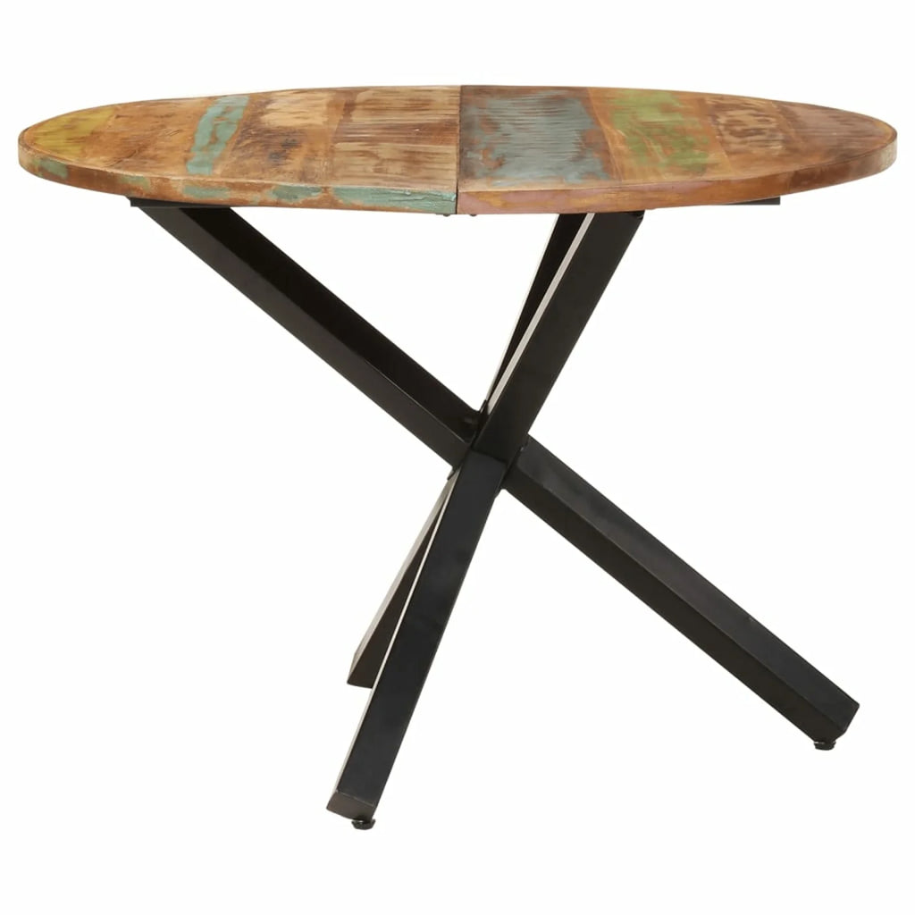 Round Solid Reclaimed Wood Dining Table Y12855