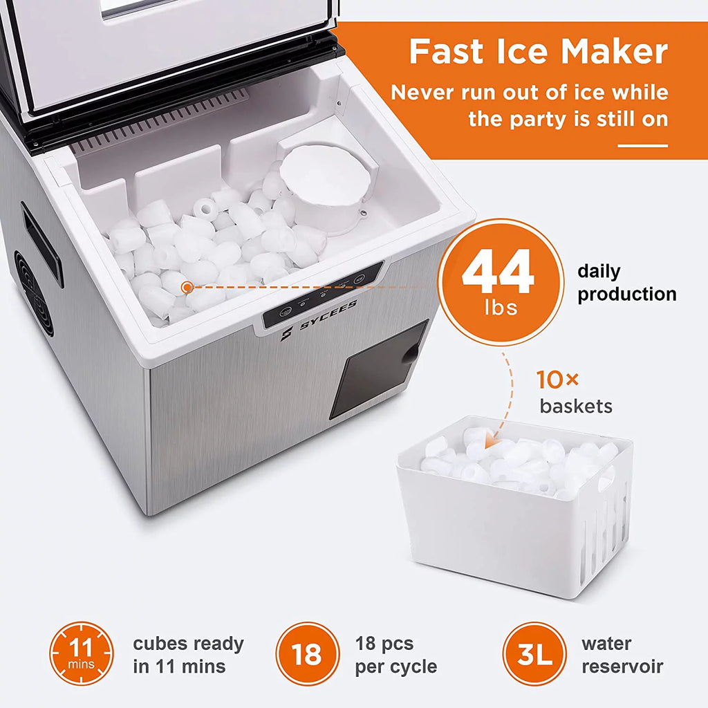 2-in-1 Countertop Ice Maker Machine & Ice Shaver E196554