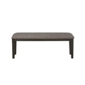 Gray and Beige Fabric Upholstered Wooden Bench I567