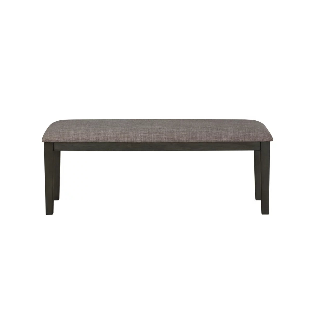 Gray and Beige Fabric Upholstered Wooden Bench I567