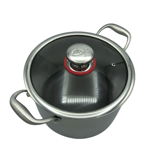 24cm Hybrid Stock Pot with Glass Lid Q498813