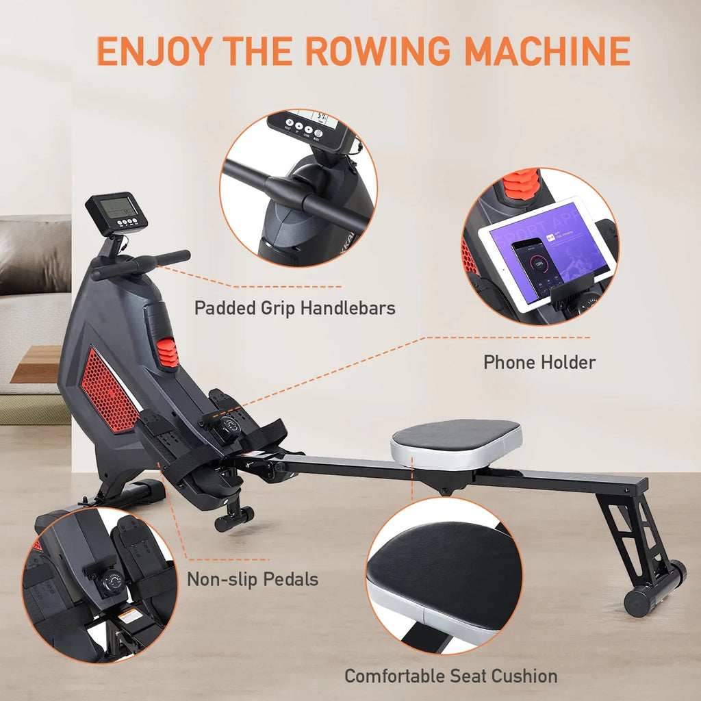 Folding Magnetic Air Rowing Machine W44916