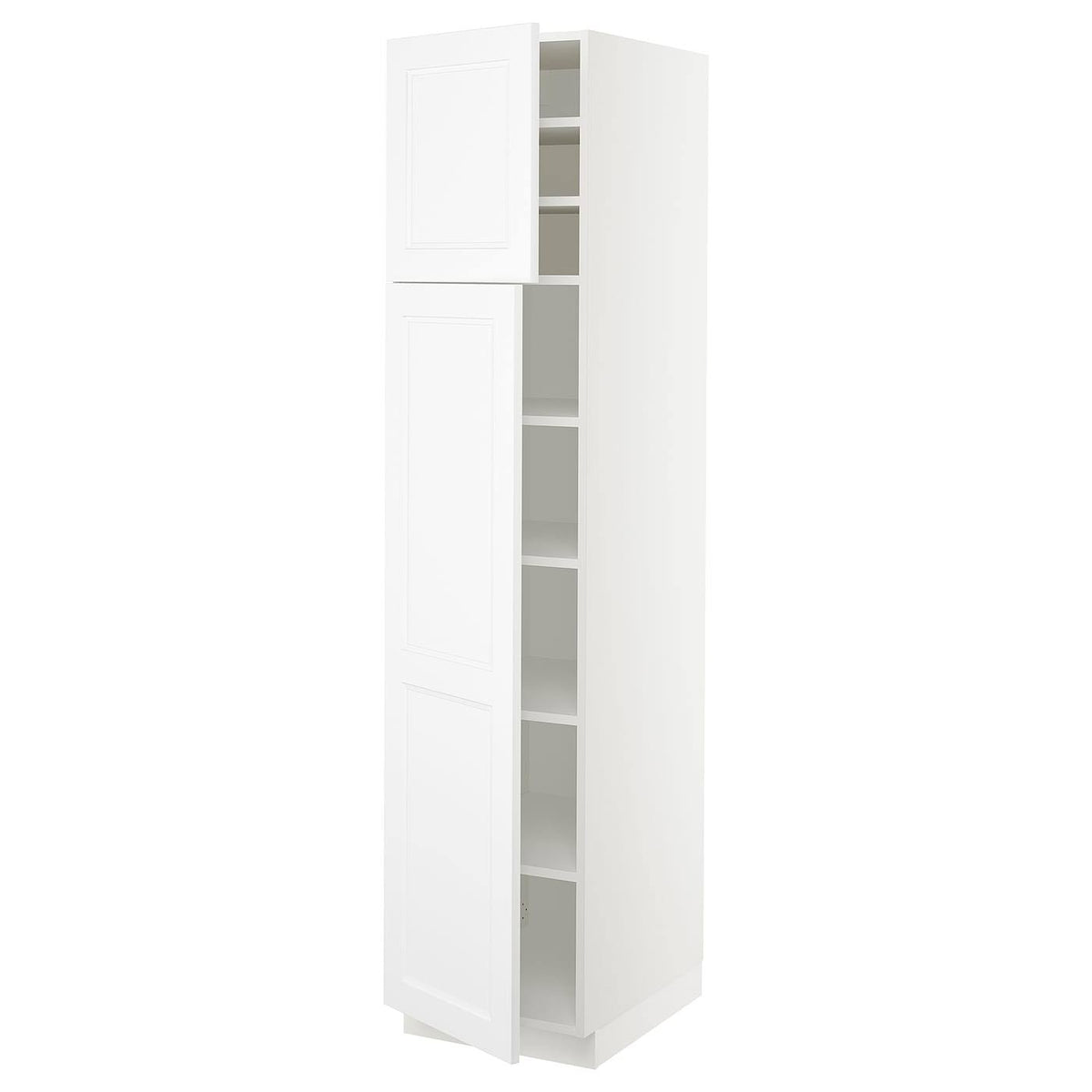 White High Cabinet with Shelves and 2 Doors L34598