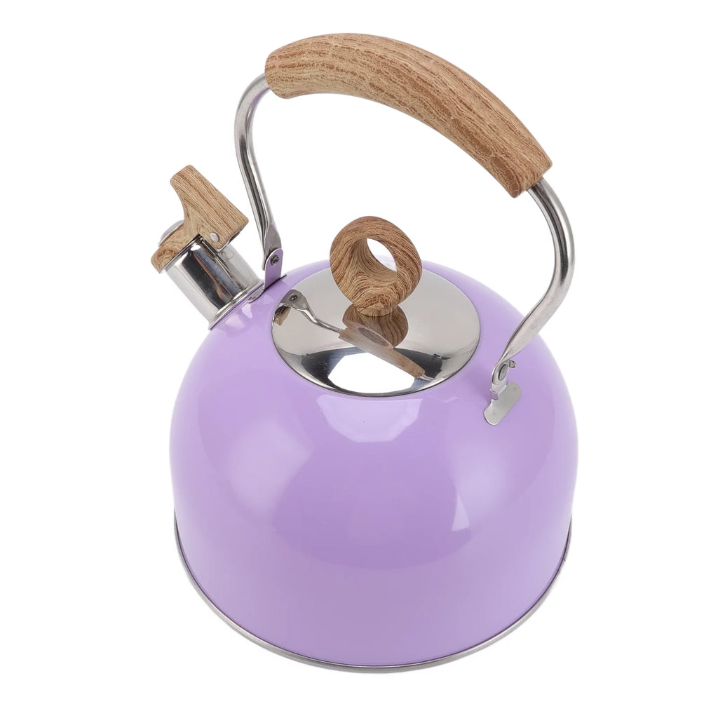 Stainless Steel Whistling Tea Kettle 2.5 Liter Purple D8267