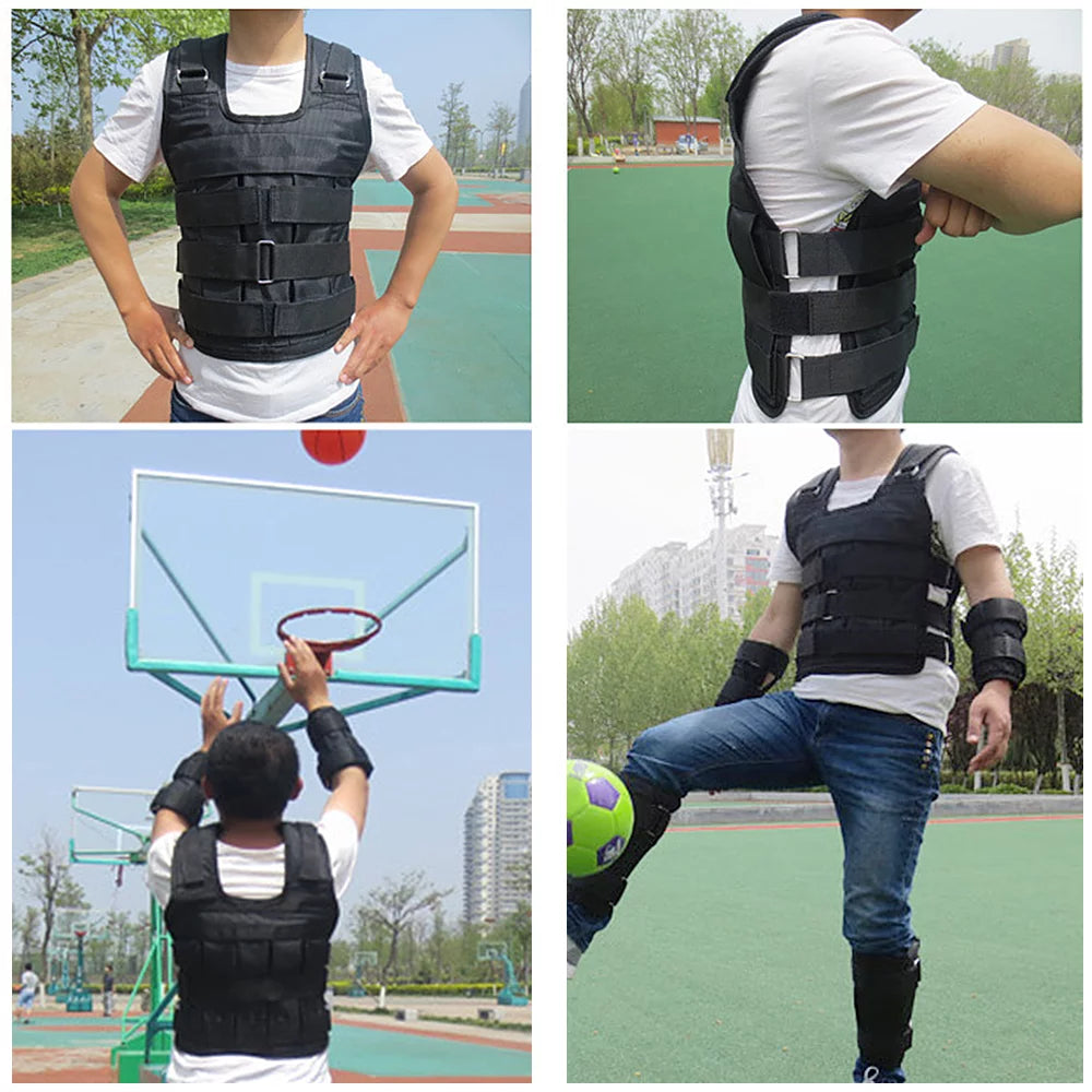 Adjustable Weighted Vest Oxford Strength Training 110lb Max M7469