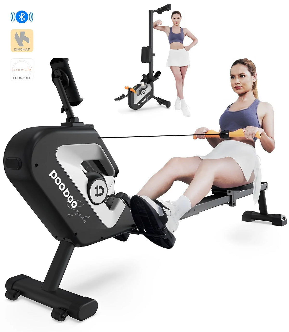 Foldable Magnetic Rowing Machine with 8 Level Resistance F5827