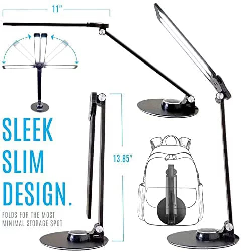 Rotatable Aluminum LED Desk Lamp with USB Charging Port I5001