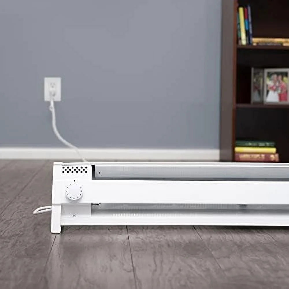 49" Portable Electric Baseboard Heater, 1500 Watt, White J808716