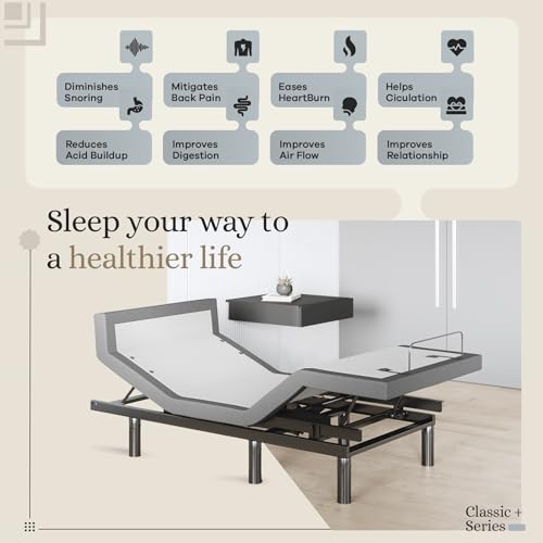 Adjustable Bed Base with Head and Foot Lift, Massage, USB, Zero Gravity K2541
