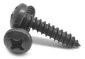 1/4-14 x 3/8 Phillips Pan Head Sheet Metal Screw Black Oxide P473