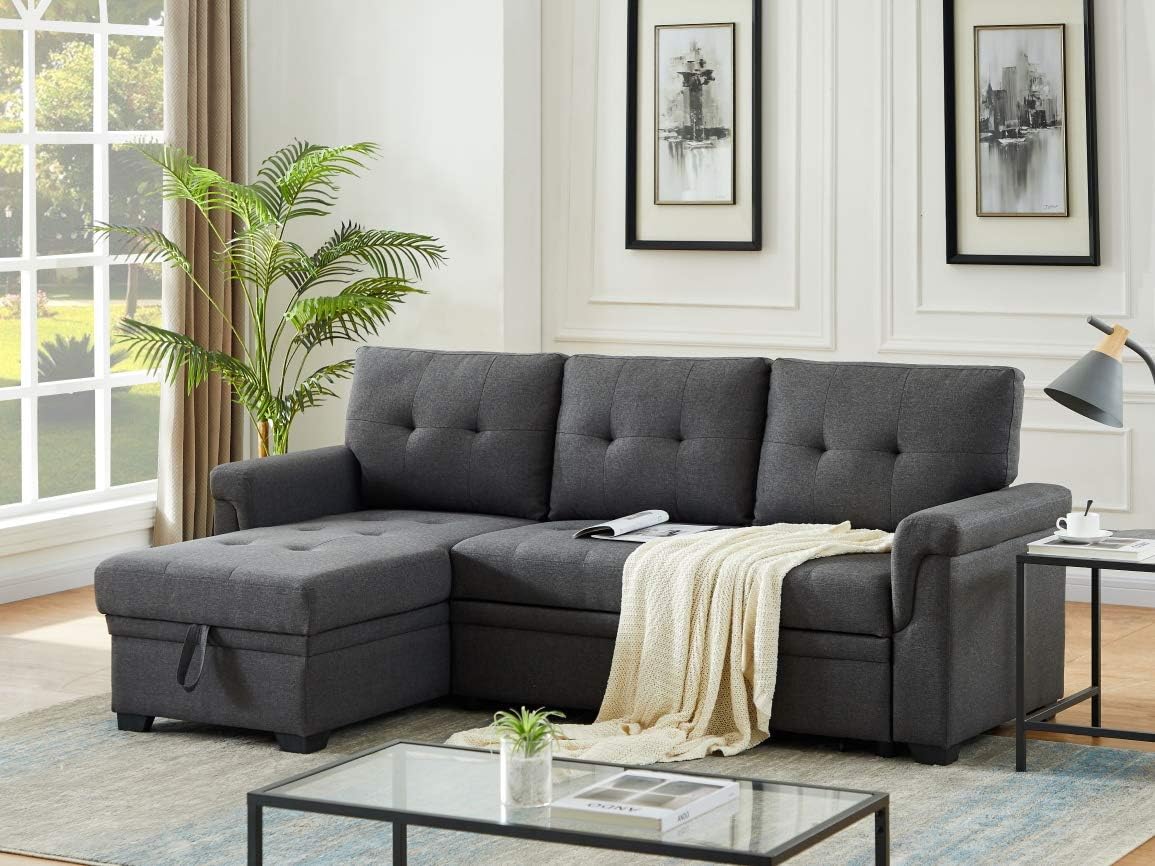Reversible Sectional Sofa Couch with Storage Chaise Y145834